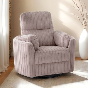 Power <strong>Glider</strong> Recliner W/ Swivel Curved Arms Pillow Fill Swivel Chair Contemporary Primary Living Room - Product Image 1