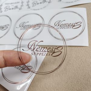 Adesivi con logo trasparente opaco impermeabili stampati personalizzati cosmetici <span class=keywords><strong>etichette</strong></span> chiuse - Product Image 4