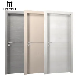 Hitech 8 Ft Minimalistische Houten Binnendeur Flush Stijl Massief Slaapkamerdeur Melamine Prehung Binnendeuren Voor Huizen