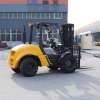 Chariot élévateur tout-terrain QINGCHA 4x4 haute capacité 3,5T, chariot élévateur diesel tout-terrain |   Machine de manutention de matériaux pour terrains accidentés