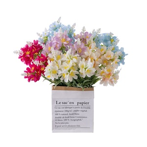 Fleurs artificielles Moon White Breeze, branche unique, rose bleue, rouge champagne, décoration intérieure, arrangement pour mariage - Product Image 5