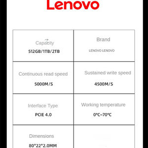 5000 mt/s Hochgeschwindigkeits-Lenovo X800 40E M.2 2280 PCIe 4.0 NVMe SSD 512GB 1TB 2TB für Laptop Desktop Internes Solid State Drive - Product Image 6