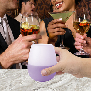 Gobelets pliables en caoutchouc pour bière, verres à vin en silicone, vente en gros, logo personnalisé, incassables, portables, pour voyage en extérieur, sac OPP, unisexe, colorés - Product Image 6