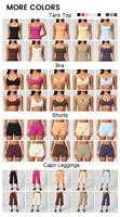 Vêtements de sport personnalisés avec logo, veste de yoga, vêtements de gym, hauts pour femmes, pantalons capri de fitness, vêtements de sport pour femmes, ensembles de shorts et soutien-gorge de sport