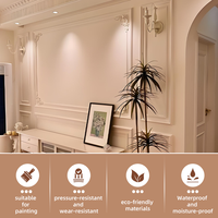 Rosace d'angle en PU résistante aux UV pour la décoration des coins de plafond intérieurs, moulure d'angle en PU à 90 degrés sur mesure, service OEM