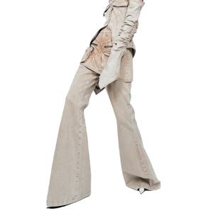 กางเกงแฟชั่นลำลองสไตล์สตรีทแบบขาบานทรงระฆัง ล้างสีได้ พิมพ์โลโก้ได้ตามสั่ง ราคาขายส่ง - Product Image 4