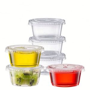 Offre Spéciale – Gobelets à Sauce Jetables en Plastique PP de 4 oz avec Couvercle Transparent, Personnalisables avec Logo, Idéaux pour les Fêtes et les Plats à Emporter - Product Image 1