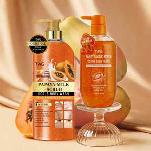 TWG RTS Gel Douche Exfoliant Éclaircissant Papaye & <span class=keywords><strong>Lait</strong></span> 1000ml Anti-âge Hydratant – Nouvelle Formule à Succès - Product Image 1