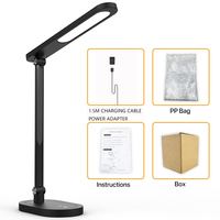 Lampe de bureau LED de haute qualité, protection oculaire à spectre complet, lumière de lecture, gradation à 3 niveaux, lampe de table pliable pour la maison et le bureau