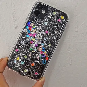 Vrouwen Luxe Steentjes Telefoon Hoesjes Sieraden Glitter Mobiele Telefoon Cover Voor Iphone 14 13 12 11 Xr Xs Max