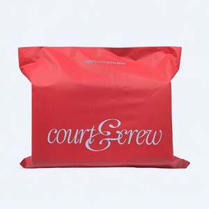 Sac d'expédition mat noir UV personnalisé, sac express mat rouge, impression dorée, pochettes en polyéthylène, emballage personnalisé, sac d'expédition pour vêtements - Product Image 4