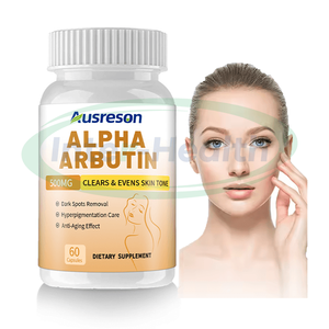 Capsules d'extrait de collagène et d'alpha-arbutine éclaircissantes pour la peau Ausreson - Produit de beauté de qualité cosmétique pour adultes, certifié Halal, 500 mg - Product Image 1