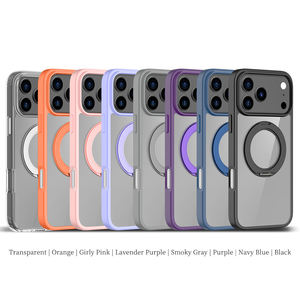 Funda Magnética Mate Transparente para Teléfono con Soporte Oculto Giratorio, 8 Opciones de Color Elegantes para iPhone Serie 17 - Product Image 2