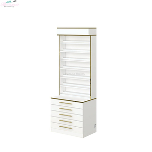 Tùy chỉnh gỗ hiện đại Sơn Móng Tay tủ giá sàn trang điểm gel sơn móng tay Hiển thị trường hợp với khóa - Product Image 5