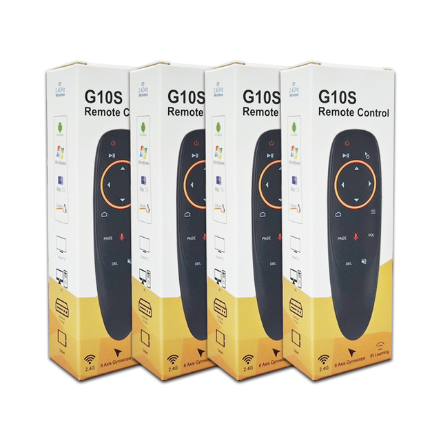 Air Mouse G10S Rolling Code 6-Axis Gyro Voice Remote Control for Android TV Box 2.4GHz 10m Range ABS Material