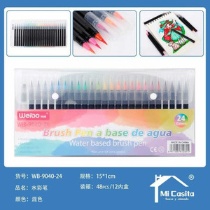 Pennelli a base d'acqua 24 colori Per artisti e studenti 48 pezzi Per scatola pennelli - Product Image 1