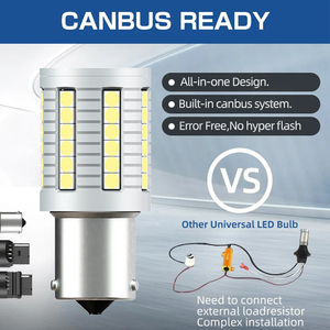 12-24V trắng vàng đỏ tự động dẫn ánh sáng bóng đèn 1156 <span class=keywords><strong>T20</strong></span> T25 bóng đèn ổ cắm 45smd 3030 LED bóng đèn cho xe nội thất - Product Image 5