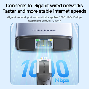 Mindpure - Estación de Conexión USB C 10 en 1 con HDMI, VGA, USB 3.0, Gigabit RJ45 Ethernet, Adaptador Multipuerto PD para Dell <span class=keywords><strong>XPS</strong></span> ThinkPad - Product Image 4