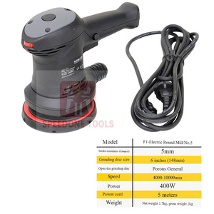SPEEDONE Ponceuse aléatoire électrique sans balais 1000W, 6 pouces (150mm), à vitesse variable, pour ponçage à sec, qualité industrielle, fixation auto-agrippante, 220V - Product Image 4