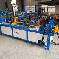 Ligne de production de brides en acier cornière CNC, machine à brides pour conduits d'air en acier inoxydable avec roulement, commande PLC/motorisée, facile à utiliser