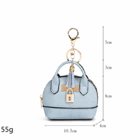 Porte-monnaie mini en cuir PU multicolore, porte-clés détachable, pendentif de sac à main, breloque de sac tendance, cadeau pour femme - Grande Vente