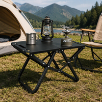 Table tactique pliable en métal pour le camping, table d'appoint portable et pliable pour les sorties en plein air, table de camping pliable avec évier