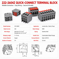 Bloc de bornes modulaire pour PCB 32A 5,0 mm, à ressort sans vis, à levier poussoir, connexion rapide fil-platine, pour applications industrielles