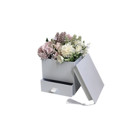 Boîtes d'emballage de luxe personnalisées pour cadeaux de fin d'études, boîte à fleurs carrée en carton avec couvercle en forme de toque et un tiroir