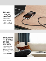 Câble de charge rapide LDNIO LC211C original 65W PD QC USB Type C vers Type C certifié CE ROHS pour téléphone portable