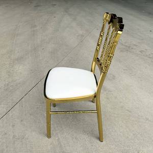 Sedia Napoleon in Ferro Dorato Lucido, Economica e Resistente, per Matrimoni - Product Image 2