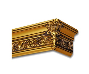 Corniche de plafond en polystyrène sculpté traditionnel Banruo, dorée, moderne, européenne, pour hôtel, pour la maison - Product Image 3