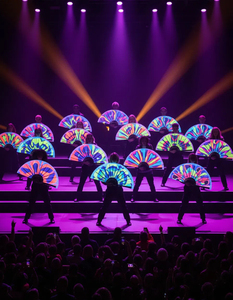Éventails pliables UV Glow Rave pour hommes et femmes, éventails à claquer pour festivals EDM, danse et décoration - Product Image 2