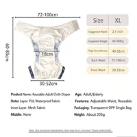 Culotte absorbante réutilisable et lavable pour adultes, sous-vêtement anti-fuite pour incontinence urinaire, culotte pour amoureux des couches (ABDL)