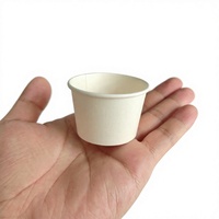 Gobelet en papier biodégradable écologique à paroi simple JAN GOO 60 ml, qualité alimentaire, étanche, diamètre 55 mm, mini dégustation