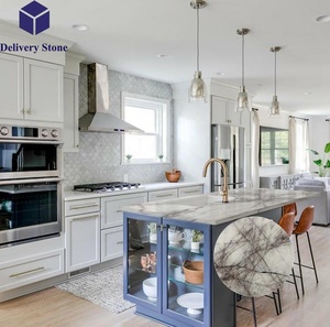 DeliveryStone OEM Île de cuisine préfabriquée Dessus en pierre de marbre - Product Image 2