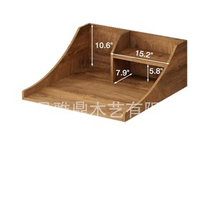 Estante de almacenamiento superior de madera para lavadora, organizador multicapa para toallas, ropa, suministros de limpieza, organización de escritorio - Product Image 5