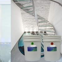 Durcisseur Liquide Cristal 3D Écologique 3:1 et Résine Époxy Transparente pour Sols, Vente en Gros