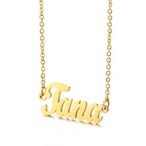 Collier personnalisé pour femme en acier inoxydable avec plaque nominative – Fabrication usine avec 14 ans d'expérience - Product Image 2