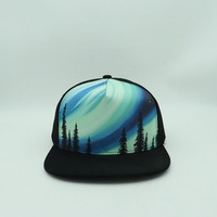 Gorra de malla de camionero de 5 paneles personalizada OEM, sombrero de estilo playero de nuevo diseño para hombres para exteriores y viajes, sombrero en blanco con estampado de sublimación