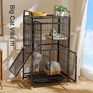 Super Large Indoor Cat Villa Household Cat <strong>Cage</strong> with Integrated Toilet Free Space Cat Nest <strong>Collapsible</strong> for Birds Dogs Live Usage - Product Image 3