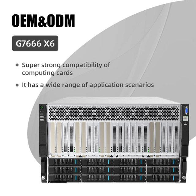 6U Rack-Mounted Storage-Expandable GPU Server 12-3.5" HDD NVMe M.2 Intel Xeon 10-PCIe 5.0 for Data-Intensive AI Stock