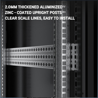 Armoire réseau profonde DTVS 1200 mm 42U en acier SPCC, rack de serveur robuste, capacité de charge 1500 kg, pour centres de données, en stock, porte en maille métallique