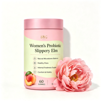 SYC BIO Gommes Probiotiques Femme à l'Orme Rouge – Flore Saine, Soutien Quotidien au Bien-être – 60 Unités, Saveur Pêche – Marque Privée OEM ODM