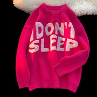 Prendas de vestir de manga larga para mujer de alta calidad, prendas de punto cálidas con patrón de letras, trajes combinados de moda