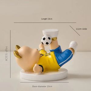 Nouvelles figurines en vinyle personnalisées, style dessin animé, ours jouant au basket-ball, jouet décoratif pour la décoration intérieure de la chambre et du salon - Product Image 3