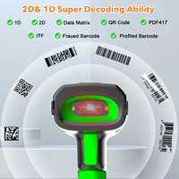 Symcode MJ-2020 dengan Layar Hijau, Pembaca Barcode Industri 2D BT 433, Lampu LED, Bersertifikasi ROHS, Stok Tersedia