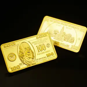 미국 기념 동전 사용자 정의 금속 실버 바 미국 가짜 금괴 골드 바