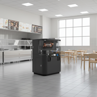 Machine à café entièrement automatique avec bras robotisé, du grain à la tasse, système de glaçons et lait frais, impression personnalisée de photos, 15 bars