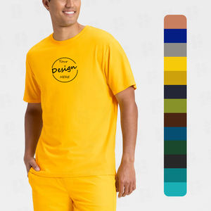 Camiseta de Trabajo para Hombre, de Alta Calidad, 95% Algodón, 5% Elastano, Elástica, Corte Regular, Color Sólido, Uniforme para Personal, Absorbe la Humedad - Product Image 1