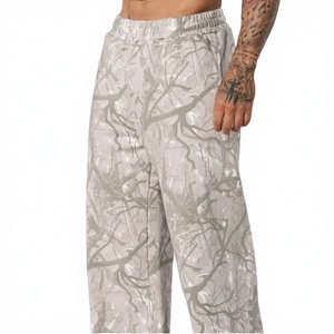 Pantalones Anchos de Cintura Alta con Estampado de Camuflaje, Bordados, de Alta Calidad, 100% Algodón Tejido, Estilo Desgastado, Talla Grande - Product Image 3